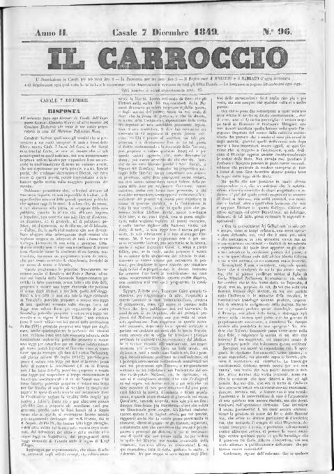 Il Carroccio - Edizione 96 del 07/12/1849
